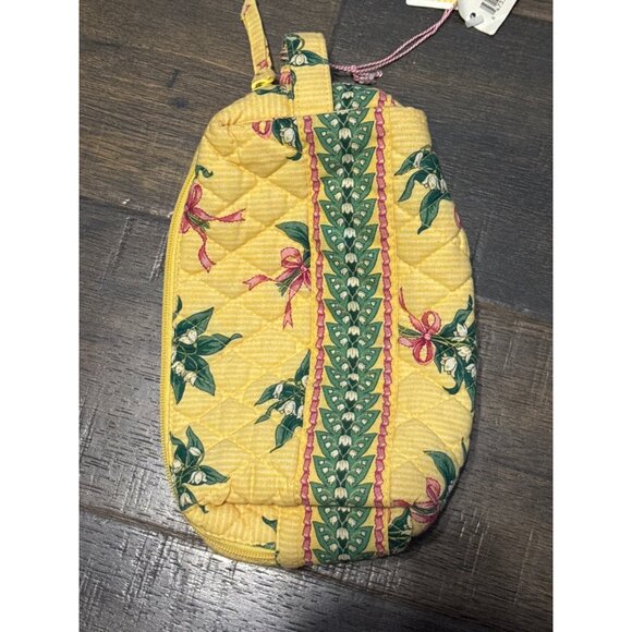 NEW NWT Vera Bradley Hope Small Zip Cosmetic Case Retired Yellow Floral - Picture 4 of 4